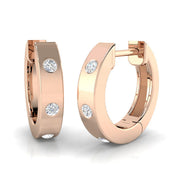 Hoop Earrings 0.1 Ct Diamond in 10K/14K gold and platinum with certified lab-grown or natural diamonds