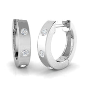 Hoop Earrings 0.1 Ct Diamond in 10K/14K gold and platinum with certified lab-grown or natural diamonds