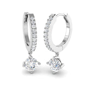 Erjsy Luxury Gold Drop & Trilogy Diamond Earrings - 0.5ct Elegance in 10K/14K gold and platinum with certified lab-grown or natural diamonds