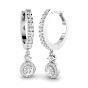 Erkly Gold Drop & Trilogy Diamond Earrings - 0.5ct Luxury Jewelry in 10K/14K gold and platinum with certified lab-grown or natural diamonds