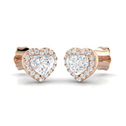 Elegant Honey Halo Diamond Earrings in Gold - 0.5ct to 1ct Luxury in 10K/14K gold and platinum with certified lab-grown or natural diamonds