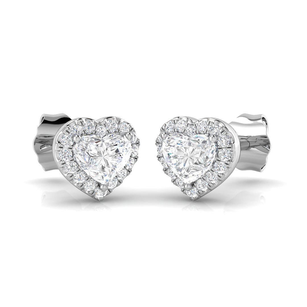 Elegant Honey Halo Diamond Earrings in Gold - 0.5ct to 1ct Luxury in 10K/14K gold and platinum with certified lab-grown or natural diamonds