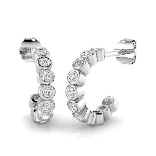 0.5 Ct Gold Stud Earrings in 10K/14K gold and platinum with certified lab-grown or natural diamonds