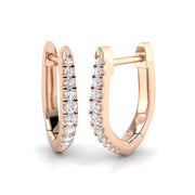 Hoop Earrings in 10K/14K gold and platinum with certified lab-grown or natural diamonds