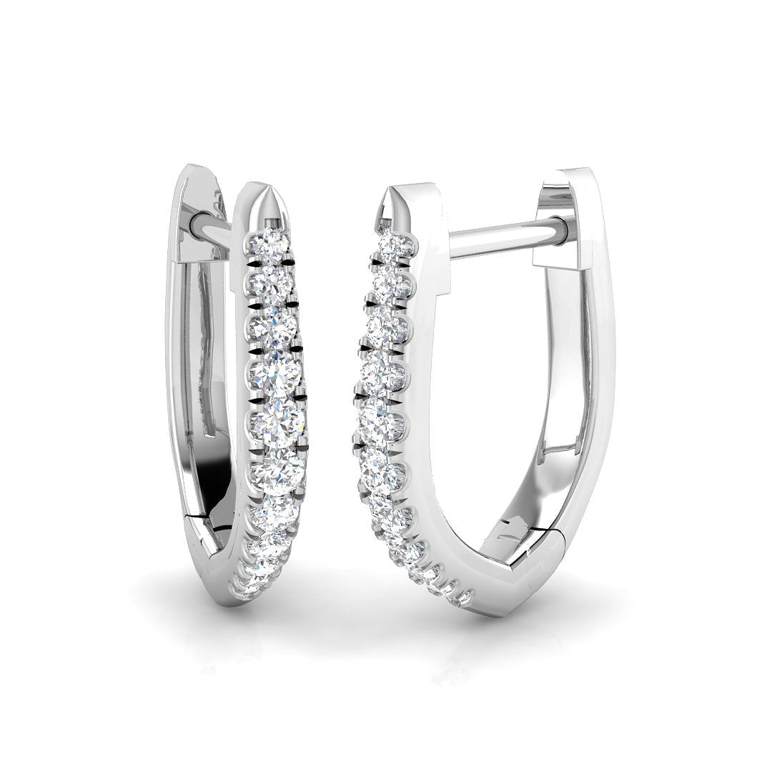 Hoop Earrings in 10K/14K gold and platinum with certified lab-grown or natural diamonds