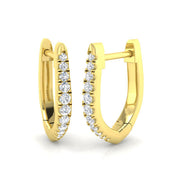 Hoop Earrings in 10K/14K gold and platinum with certified lab-grown or natural diamonds