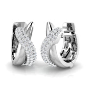 Minimalist 0.33 Ct Round Diamond Hoop Earrings in 10K/14K gold and platinum with certified lab-grown or natural diamonds