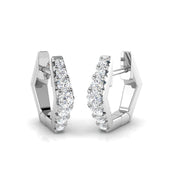 Elegant 0.25 Ct Round Diamond Hoop Earrings in 10K/14K gold and platinum with certified lab-grown or natural diamonds
