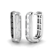 Elegant 0.25 Ct Round Diamond Hoop Earrings in 10K/14K gold and platinum with certified lab-grown or natural diamonds