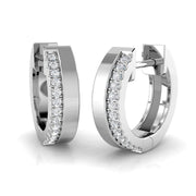 Elegant 0.5 Ct Diamond Pavé Hoop Earrings in 10K/14K gold and platinum with certified lab-grown or natural diamonds