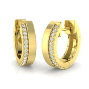 Elegant 0.5 Ct Diamond Pavé Hoop Earrings in 10K/14K gold and platinum with certified lab-grown or natural diamonds