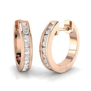 Hoop Earrings in 10K/14K gold and platinum with certified lab-grown or natural diamonds