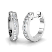 Hoop Earrings in 10K/14K gold and platinum with certified lab-grown or natural diamonds