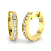 Hoop Earrings in 10K/14K gold and platinum with certified lab-grown or natural diamonds