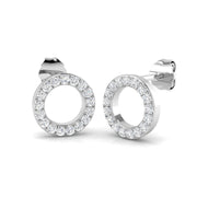 Must-Have 0.33Ct Diamond Open Circle Stud Earrings in in 10K/14K gold and platinum with certified lab-grown or natural diamonds