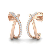 Elegant 0.10Ct Open Rectangle Diamond Stud Earrings in in 10K/14K gold and platinum with certified lab-grown or natural diamonds