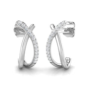 Elegant 0.10Ct Open Rectangle Diamond Stud Earrings in in 10K/14K gold and platinum with certified lab-grown or natural diamonds