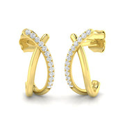 Elegant 0.10Ct Open Rectangle Diamond Stud Earrings in in 10K/14K gold and platinum with certified lab-grown or natural diamonds
