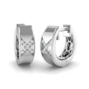 X-Design 0.05 Ct Diamond Hoop Earrings in 10K/14K gold and platinum with certified lab-grown or natural diamonds