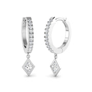 Lumoy Gold Drop & Trilogy Diamond Earrings - 0.5ct Luxury Elegance in 10K/14K gold and platinum with certified lab-grown or natural diamonds