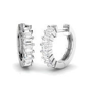 Elegant 1 Ct Gold Hoop Earrings in 10K/14K gold and platinum with certified lab-grown or natural diamonds