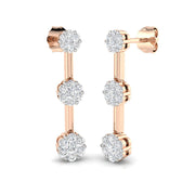 Lupoy Gold Diamond Drop & Trilogy Earrings - 0.5ct Luxury Jewelry in 10K/14K gold and platinum with certified lab-grown or natural diamonds