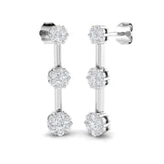 Lupoy Gold Diamond Drop & Trilogy Earrings - 0.5ct Luxury Jewelry in 10K/14K gold and platinum with certified lab-grown or natural diamonds
