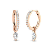 Lursy 0.5ct Gold Drop & Trilogy Diamond Earrings - Luxury Jewelry Delight in 10K/14K gold and platinum with certified lab-grown or natural diamonds