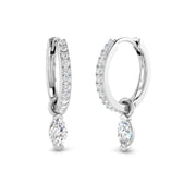 Lursy 0.5ct Gold Drop & Trilogy Diamond Earrings - Luxury Jewelry Delight in 10K/14K gold and platinum with certified lab-grown or natural diamonds