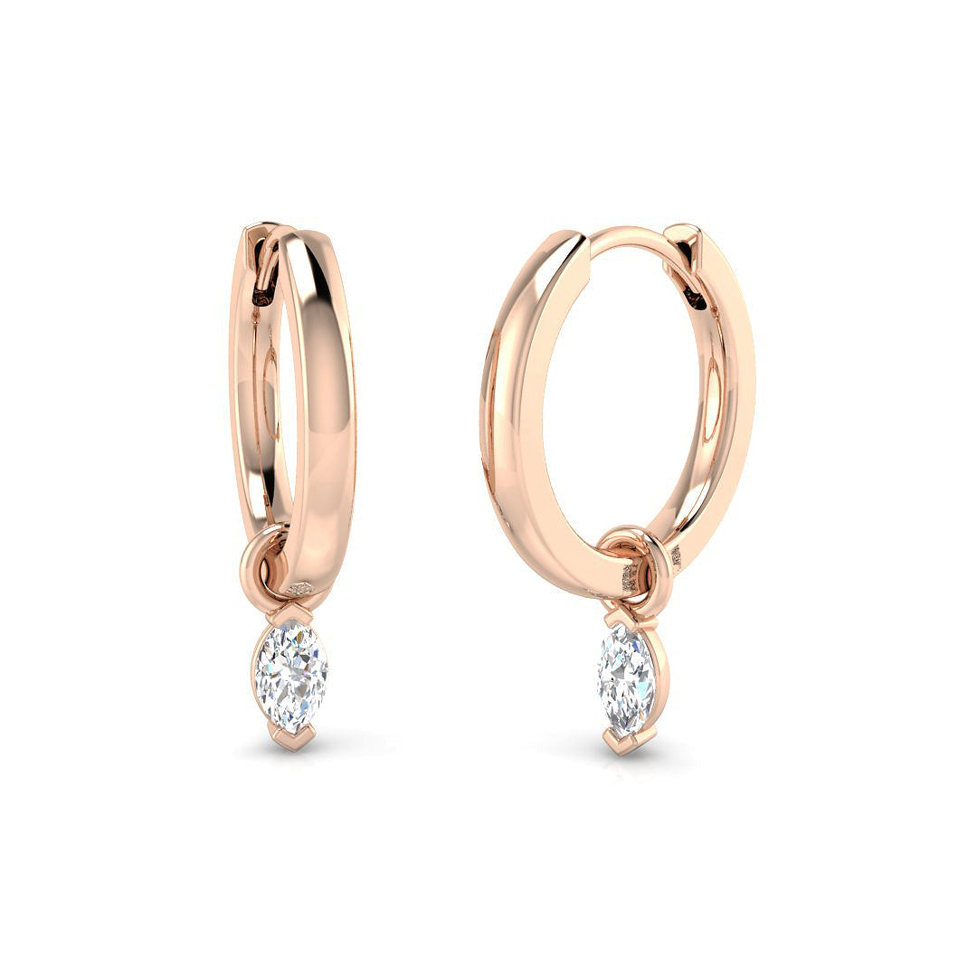 Lurry Gold Diamond Drop & Trilogy Earrings - 0.25ct to 0.33ct Luxury in 10K/14K gold and platinum with certified lab-grown or natural diamonds