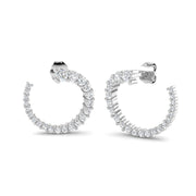 0.5 Ct Round Diamond Huggie Earrings in 10K/14K gold and platinum with certified lab-grown or natural diamonds