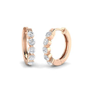 Hoop Earrings 0.5 Ct Round Diamond in 10K/14K gold and platinum with certified lab-grown or natural diamonds