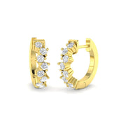 Hoop Earrings 0.5 Ct Round Diamond in 10K/14K gold and platinum with certified lab-grown or natural diamonds