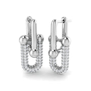 Lutsy 2ct Gold Paper Clip Diamond Earrings - Elegant Luxury Jewelry in 10K/14K gold and platinum with certified lab-grown or natural diamonds
