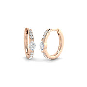 Hoop Earrings 0.33 Ct Diamond in 10K/14K gold and platinum with certified lab-grown or natural diamonds