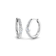 Hoop Earrings 0.33 Ct Diamond in 10K/14K gold and platinum with certified lab-grown or natural diamonds