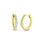 Hoop Earrings 0.33 Ct Diamond in 10K/14K gold and platinum with certified lab-grown or natural diamonds