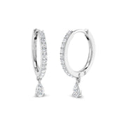 Luvmy Gold Drop & Trilogy Diamond Earrings - 0.33ct Luxury Jewelry in 10K/14K gold and platinum with certified lab-grown or natural diamonds