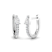 Hoop Earrings 0.33 in 10K/14K gold and platinum with certified lab-grown or natural diamonds