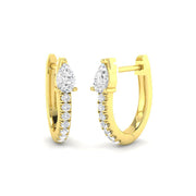Hoop Earrings 0.33 in 10K/14K gold and platinum with certified lab-grown or natural diamonds