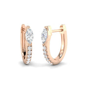 Hoop Earrings - Exquisite 0.33ct to 0.5ct Gold Diamond in 10K/14K gold and platinum with certified lab-grown or natural diamonds