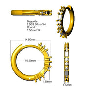Hoop Earrings - Luvry Sparkling 0.33ct to 0.5ct Gold Diamond in 10K/14K gold and platinum with certified lab-grown or natural diamonds