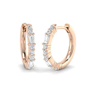 Hoop Earrings - Luvry Sparkling 0.33ct to 0.5ct Gold Diamond in 10K/14K gold and platinum with certified lab-grown or natural diamonds