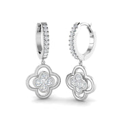 Lusly 1ct Gold Clover Diamond Earrings - Elegant Luxury Jewelry in 10K/14K gold and platinum with certified lab-grown or natural diamonds