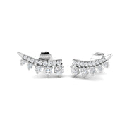 Stunning 0.50 Ct Diamond Ear Climbers in in 10K/14K gold and platinum with certified lab-grown or natural diamonds