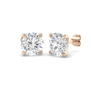 Stud Earrings with Round Brilliant Diamonds - 4ct to 8ct in 10K/14K gold and platinum with certified lab-grown or natural diamonds