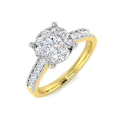 Diamond Cheltenham Cluster Ring in 10K/14K gold and platinum with certified lab-grown or natural diamonds