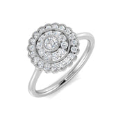 Diamond Balmoral Cluster Ring in 10K/14K gold and platinum with certified lab-grown or natural diamonds