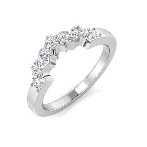 0.25Ct Round Diamond Wishbone Ring in 10K/14K gold and platinum with certified lab-grown or natural diamonds
