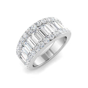 Diamond Baguette & Brilliant Ring in 10K/14K gold and platinum with certified lab-grown or natural diamonds